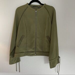 H by Halston Green Zip Up Jacket 12